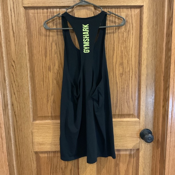 GYMSHARK neon graphic black racerback tank — size M - Picture 4 of 6